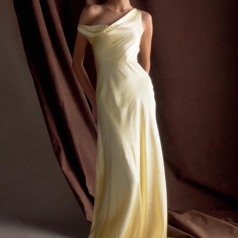 Meshki Off-Shoulder Yellow Maxi Dress